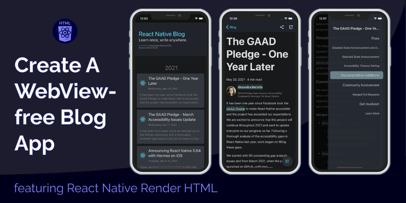 Create A WebView-free Blog App with React Native Render HTML, Part I | React Native Render HTML